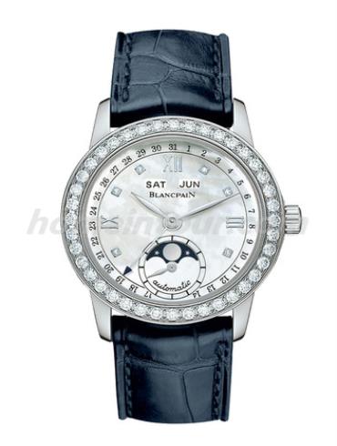 宝珀2360-4691A-55女表Léman领袖系列-蓝色表带/表径34mm