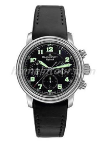 宝珀2185F-1130-64B男表Léman领袖系列-黑色表带/表径38mm