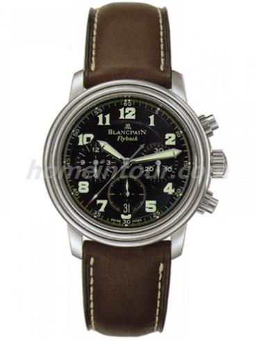 宝珀2185F-1130-63B男表Léman领袖系列-棕色表带/表径38mm