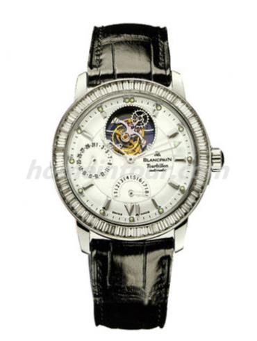 宝珀2125-5227-53B男表Léman领袖系列-黑色表带/表径38mm