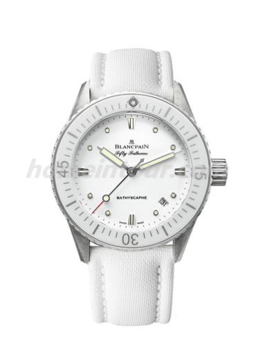 宝珀5100-1127-W52A_女表五十噚系列-白色表带/表径38mm