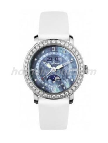 宝珀3663-4654L-55B女表女士腕表系列-白色表带/表径35mm