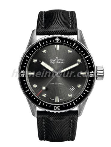 宝珀5000-1110-B52A男表五十噚系列-黑色表带/表径43mm