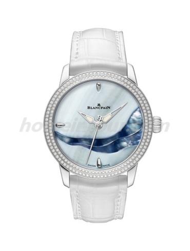 宝珀3400A-4544-55B_女表女士腕表系列-白色表带/表径34mm