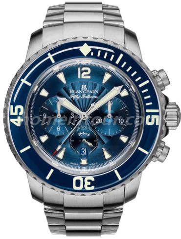 宝珀5085FB-1140-71男表五十噚系列-银色表带/表径45mm