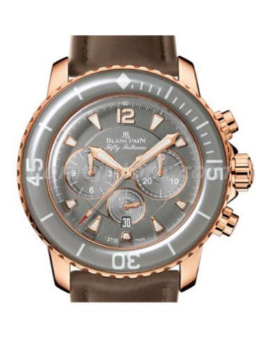 宝珀5085F-3634-63男表五十噚系列-棕色表带/表径45mm