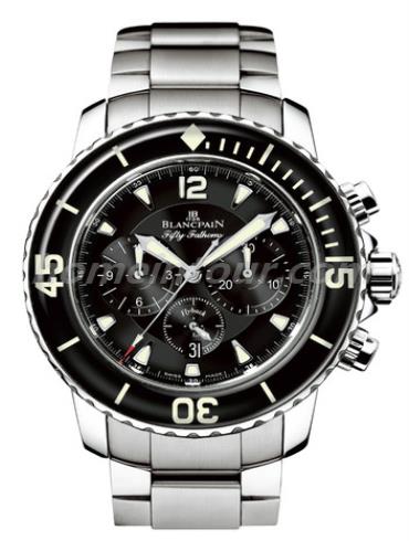 宝珀5085F-1130-71男表五十噚系列-银色表带/表径45mm