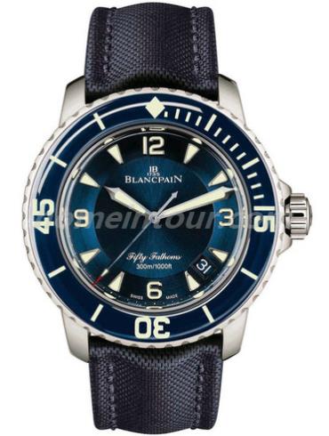 宝珀5015-1540-52男表五十噚系列-蓝色表带/表径45mm