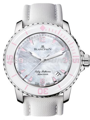 宝珀5015-1144-52女表五十噚系列-白色表带/表径45mm