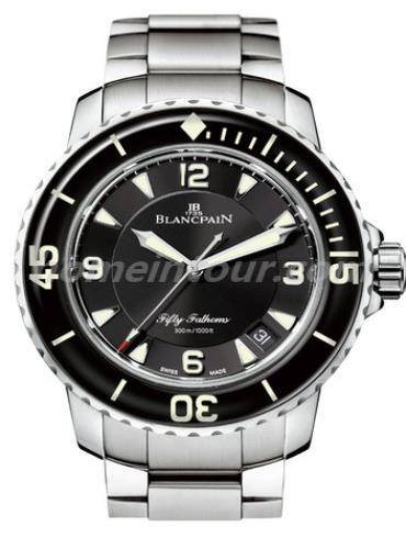 宝珀5015-1130-71男表五十噚系列-银色表带/表径45mm