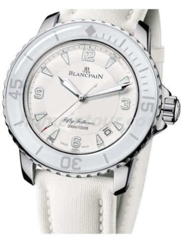 宝珀5015-1127-52女表五十噚系列-白色表带/表径45mm