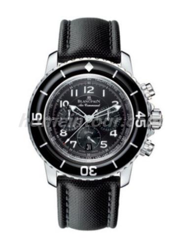 宝珀5885F-1130-52男表五十噚系列-黑色表带/表径45mm