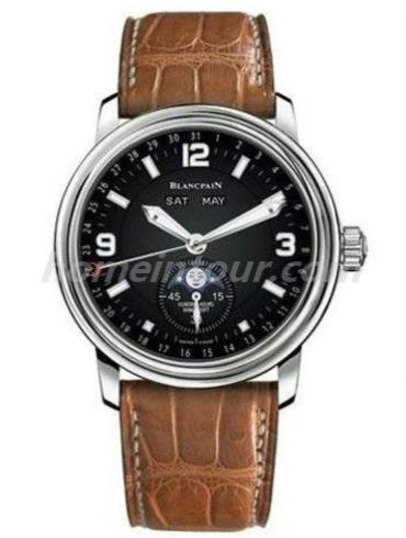 宝珀2863-1130-53B男表Léman领袖系列-棕色表带/表径40mm