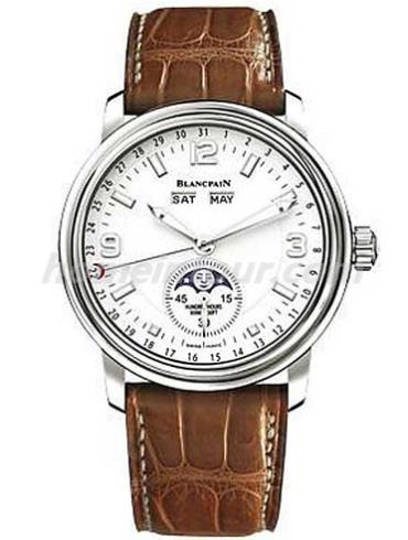 宝珀2863-1127-53B男表Léman领袖系列-棕色表带/表径40mm