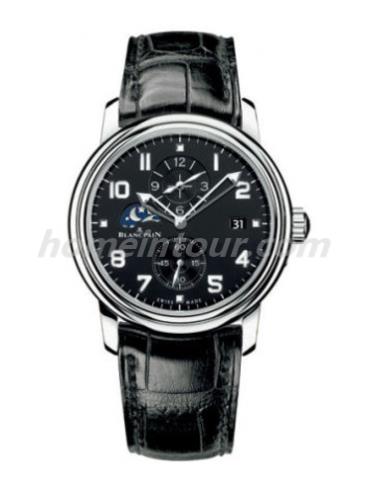 宝珀2860-1130-53B男表Léman领袖系列-黑色表带/表径40mm