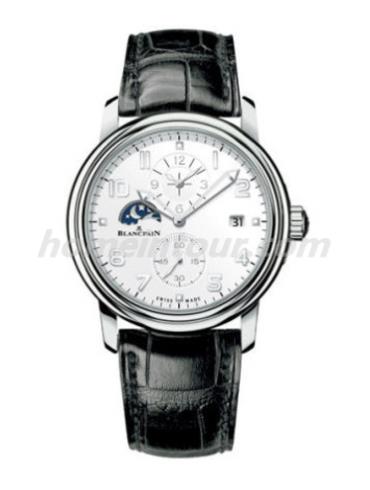 宝珀2860-1127-53B男表Léman领袖系列-黑色表带/表径40mm