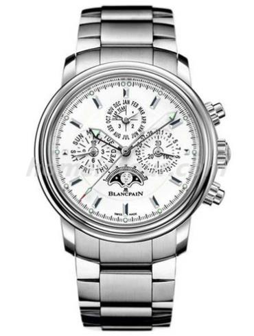 宝珀2685F-1127-71男表Léman领袖系列-银色表带/表径40mm