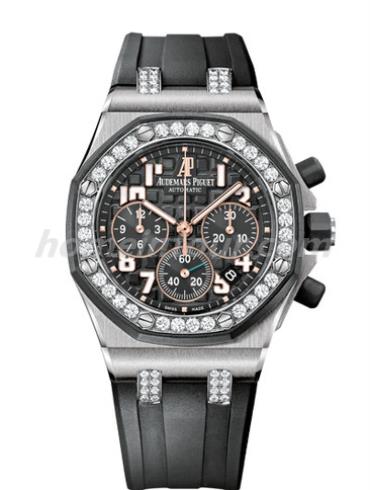 爱彼26211SK.ZZ.D002CA.01男表皇家橡树离岸型系列-黑色表带/表径37mm