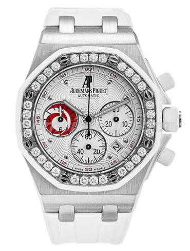 爱彼26076SK.ZZ.D010CA.01男表千禧系列-白色表带/表径37mm