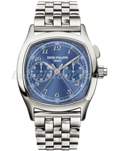 百达翡丽5950_1A-010男表超级复杂功能时计系列-银色表带/表径37*44.6mm