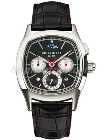 百达翡丽5951P-001男表超级复杂功能时计系列-黑色表带/表径37x45.0mm