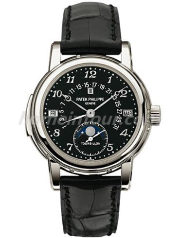 百达翡丽5016P-018男表超级复杂功能时计系列-黑色表带/表径36.8mm