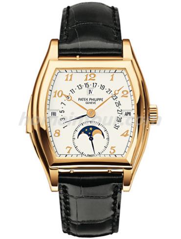 百达翡丽5013J-001男表超级复杂功能时计系列-黑色表带/表径—mm