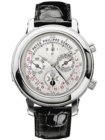 百达翡丽5002G-001男表超级复杂功能时计系列-黑色表带/表径42.8mm