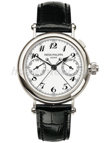 百达翡丽5959P-001男表超级复杂功能时计系列-黑色表带/表径33.2mm