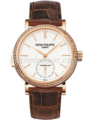 百达翡丽5339R-001男表超级复杂功能时计系列-棕色表带/表径36mm