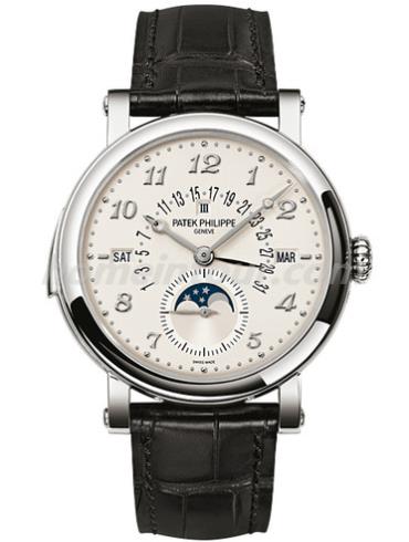 百达翡丽5213G-001男表超级复杂功能时计系列-黑色表带/表径40.6mm