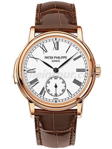 百达翡丽5078R-001男表超级复杂功能时计系列-棕色表带/表径38mm