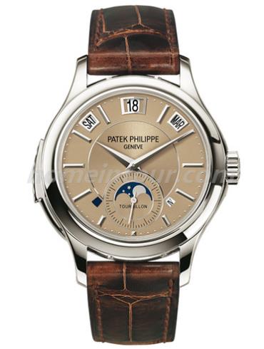 百达翡丽5207P-001男表超级复杂功能时计系列-棕色表带/表径41mm