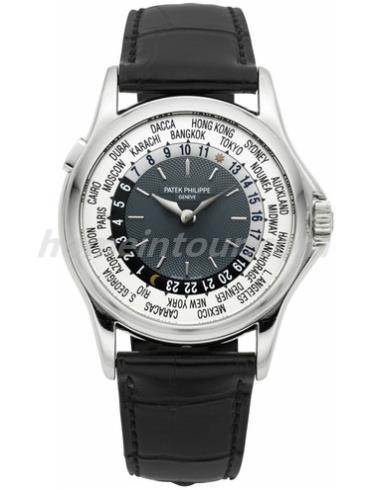 百达翡丽5110P-001男表复杂功能时计系列-黑色表带/表径37mm