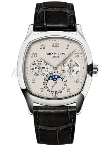 百达翡丽5940G-001男表超级复杂功能时计系列-黑色表带/表径37x44.6mm