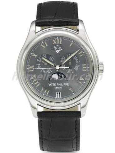 百达翡丽5056P-001男表超级复杂功能时计系列-黑色表带/表径37mm