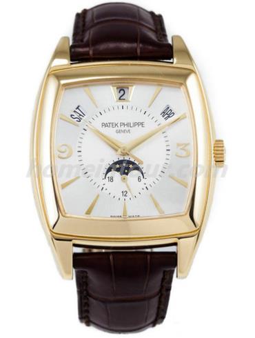 百达翡丽5135R-001男表复杂功能时计系列-棕色表带/表径38x51mm