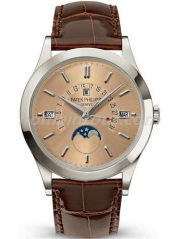 百达翡丽5496P-014男表超级复杂功能时计系列-棕色表带/表径39.5mm