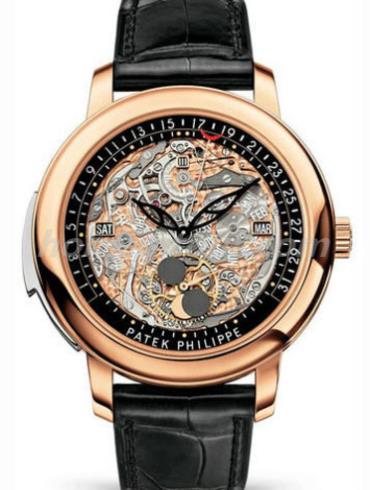 百达翡丽5304R-001男表超级复杂功能时计系列-黑色表带/表径43mm