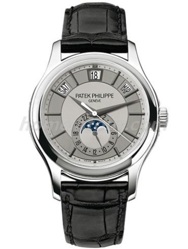 百达翡丽5205G-001男表复杂功能时计系列-黑色表带/表径40mm