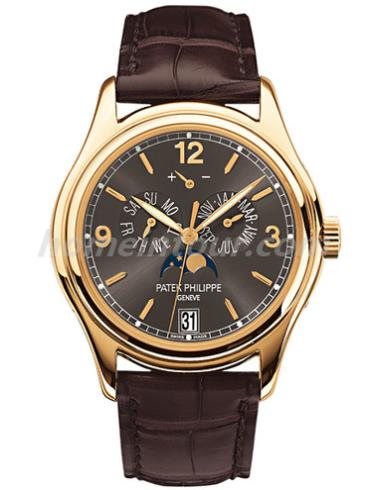 百达翡丽5146J-010男表复杂功能时计系列-棕色表带/表径39mm