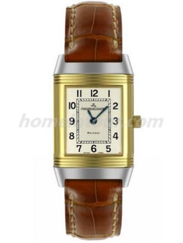 积家Q2615410女表Reverso翻转系列-棕色表带/表径33X20.5mm