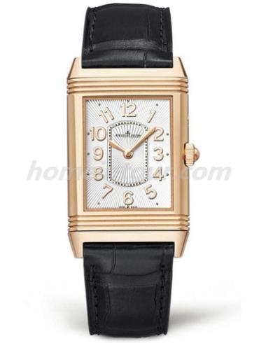 积家Q3302421女表Reverso翻转系列-黑色表带/表径40x24mm