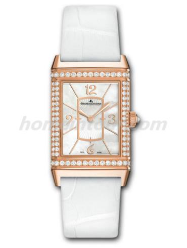 积家Q3212402女表Reverso翻转系列-白色表带/表径40x24mm