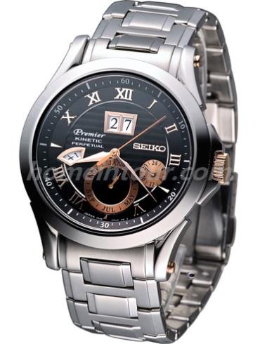 精工SNP062J1男表Premier系列-银色表带/表径42mm