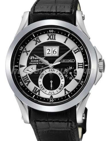 精工SNP061J1男表Premier系列-黑色表带/表径42mm