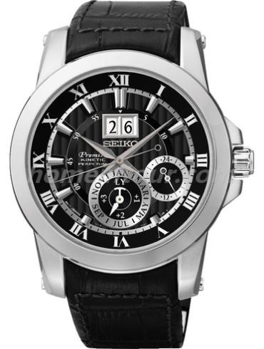 精工SNP093J2男表Premier系列-黑色表带/表径41.5mm