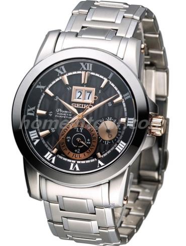 精工SNP098J1男表Premier系列-银色表带/表径41.5mm