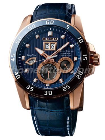 精工SNP064J1男表Sportura系列-蓝色表带/表径44.4mm