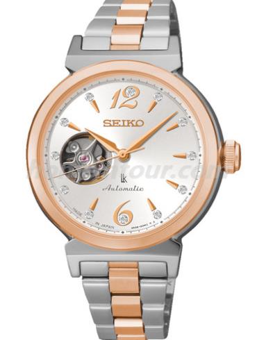 精工SSA892J1女表Lukia系列-间金色表带/表径33mm